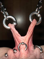 Labia with piercing